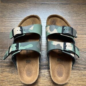 Jcrew x Birkenstock Kids Camouflage Sandals